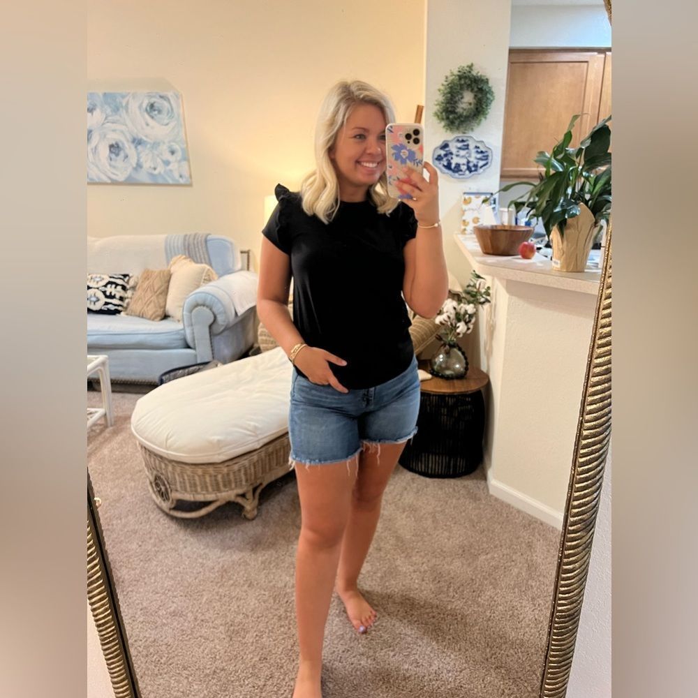 Love a Ruffle Cotton Knit Top
